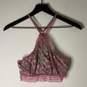 Victoria’s Secret High Neck Wired Lace Halter Bralette